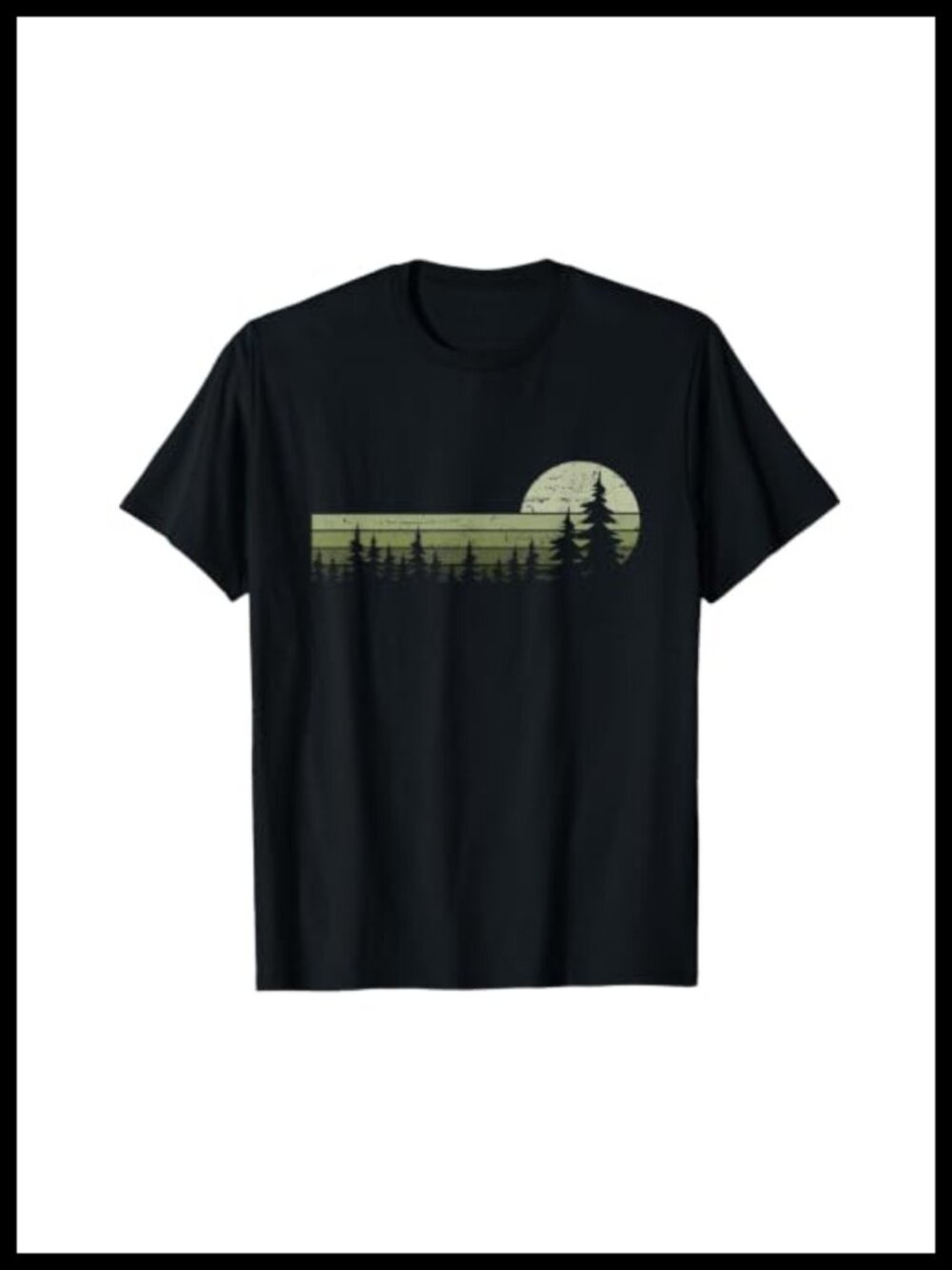 Vintage Forest Nature Graphic T-Shirt Men's Short Sleeve Crew Neck Tee